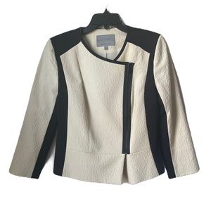 Classiques Entier brushed textured moto style side zip blazer jacket size S